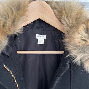 Girls faux-fur collar coat